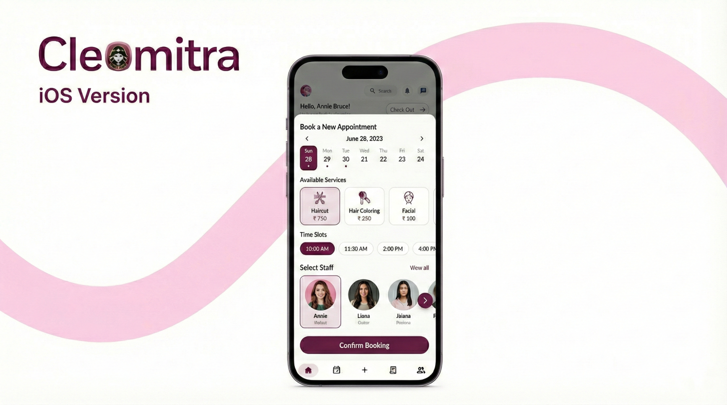 Preview of Cleomitra Customer App – iOS